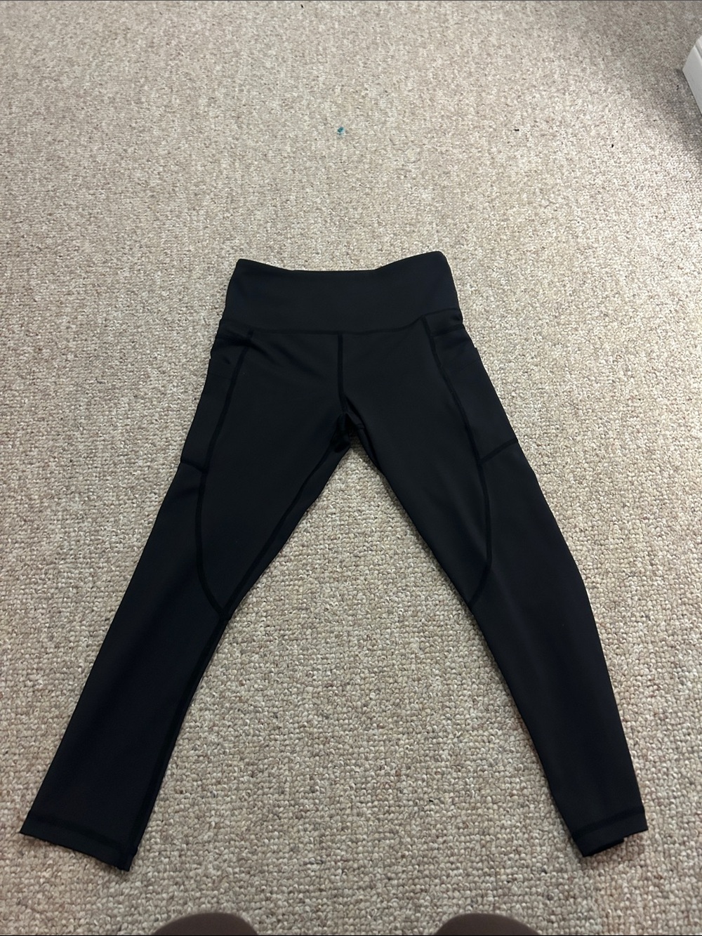 Kids High-Waist Black Performance Leggings